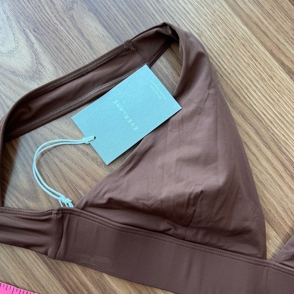 EVERLANE ReNew The Rosewood Triangle Bikini Top NWT - Picture 14 of 16